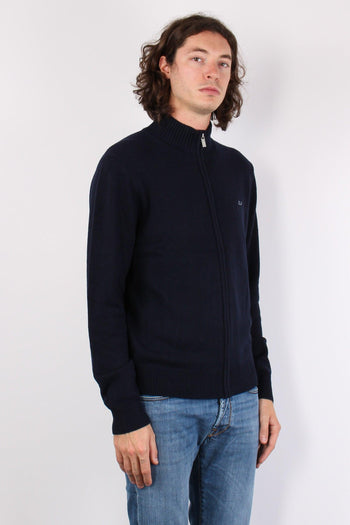 Maglia Lana Full Zip Navy Blue - 4