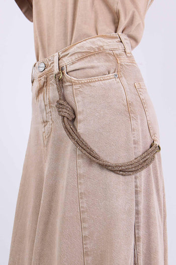 Hurghada Gonna Lunga Denim Beige - 8