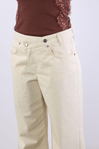 Pantalone Abbottonatura Asimet Naturale - 6