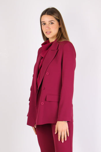 Giacca Doppiopetto Tessuto Flu Sangria - 6