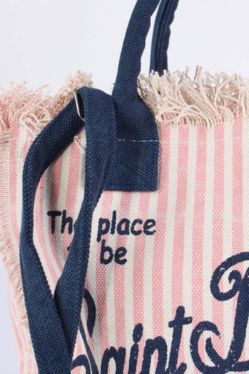 Colette Canvas Righe Rosa/blu - 7