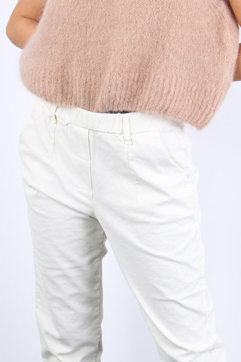 Pantalone Gabardina Elastico Burro - 7