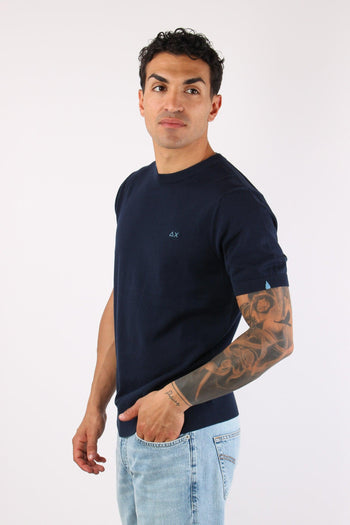 Maglia Girocollo M/m Filo Navy Blue - 3
