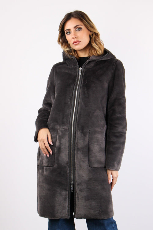 Cappotto Ecomontone Reversibil Graphite - 2