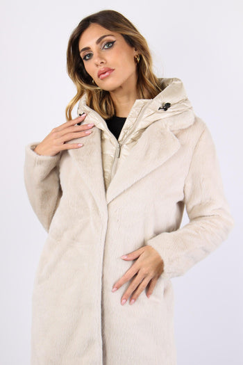 Cappotto Ecopelliccia Piuma Crystal Grey - 6