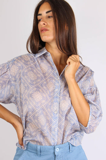 Camicia Manica Sbuffo Azzurro - 7