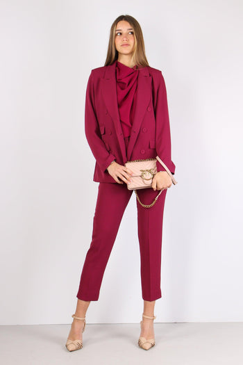 Giacca Doppiopetto Tessuto Flu Sangria - 5