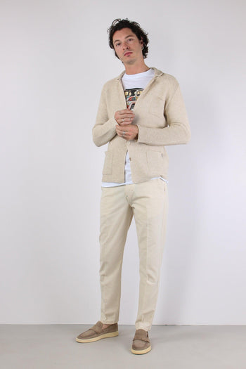 Giacca In Maglia Beige - 3