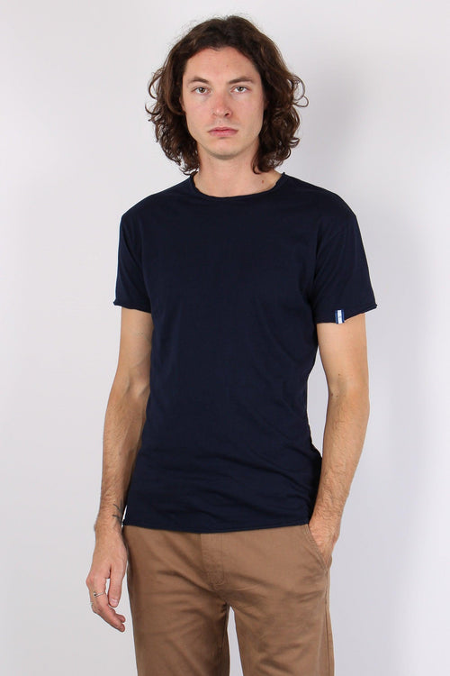 T-shirt Manica Corta Cotone Blu Navy