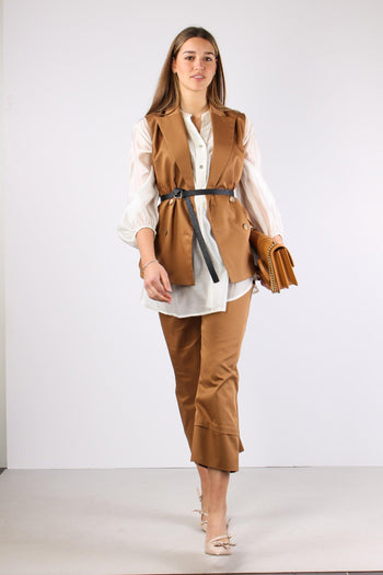 Gilet Cotone Cinturato Biscotto - 2