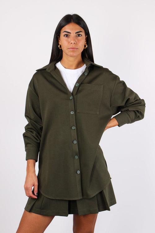 Camicia Over Flanella Militare