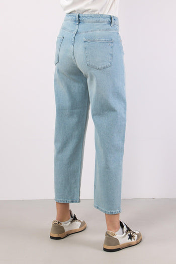 Denim Dritto Cropped Denim Chiaro - 4