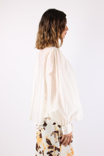 Blusa Mussola Inserto Strass Soft Milk - 6