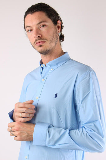 Camicia Slim Stretch Popeline Austin Blue - 7