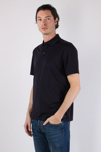 Camicia Tessuto Tecnico Blu Navy - 6