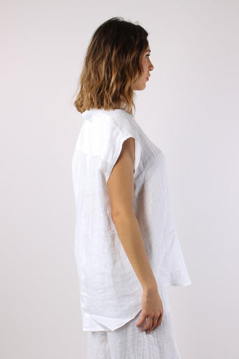 Camicia Smanicata Bottini Retr Naturale - 7