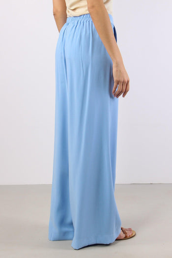 Pantalone Palazzo Misto Viscos Azzurro - 6