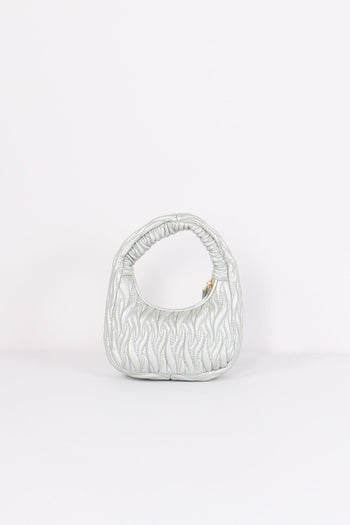 Mini Hobo Matelasse Plisse Argento - 3