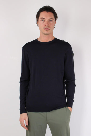 Maglia Girocollo Tessuto Tecnico Blue - 2