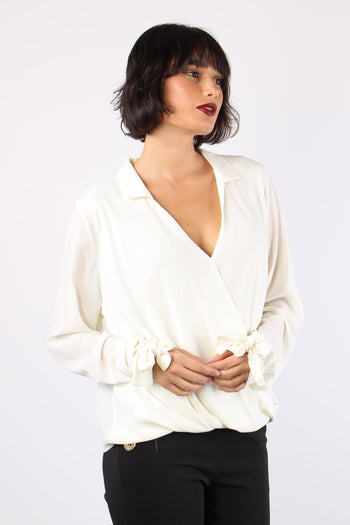 Cristel Blusa Scollo Incroci Ivory - 4