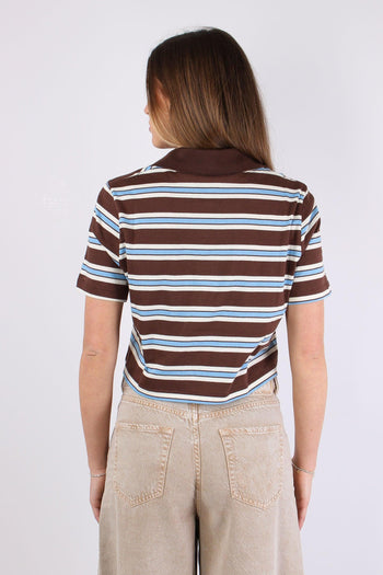 Polo Crop Riga Logo Moka - 4