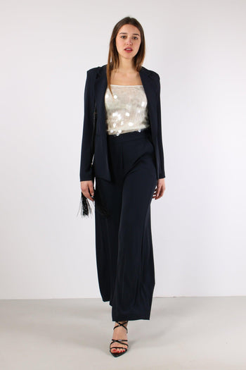 Pantalone Palazzo Fluido Blu - 5