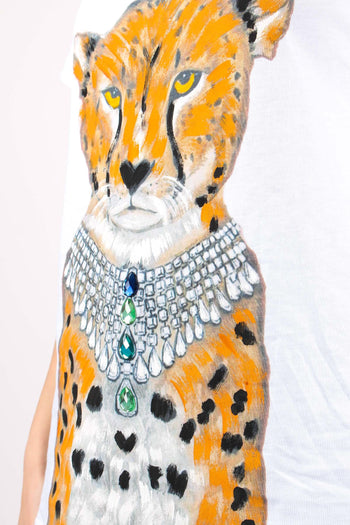 T-shirt Stampa Tigre Bianco Ottico - 8
