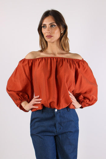 Blusa Scavo Sceso Laccetti Col Ruggine - 2