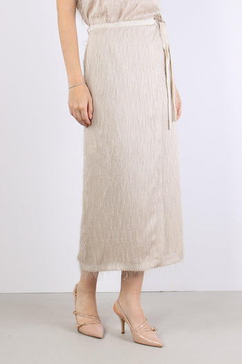 Gonna Lunga Piume Sand - 3