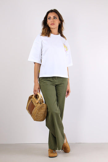 Pantalone Cotone Gamba Larga Militare - 5