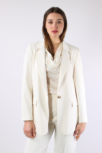 Lasty Giacca Fluida Monopetto Ivory - 3
