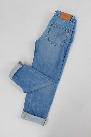 Koons Denim Stretch Bottone Gioiello Denim Scuro - 7