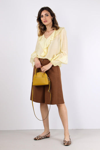 Blusa Mussola Scavo V Rouge Giallo - 4