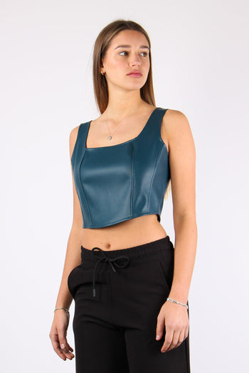 Top Corto Ecopelle Ottanio - 2