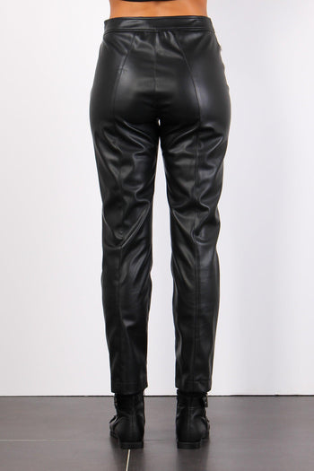 Pantalone Ecopelle Black - 4