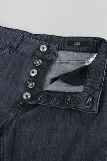 Koons Denim Loose Bottone Gioiello Nero - 2