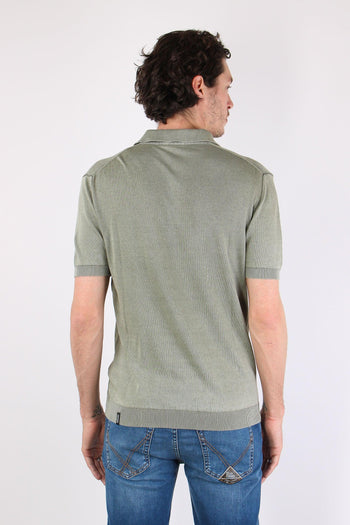 Polo Manica Corta Cotone Green Fade - 5