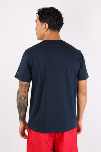 T-shirt Maxi Stampa Navy Blue - 4
