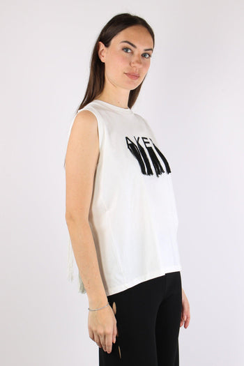 T-shirt Frange Bianco - 7