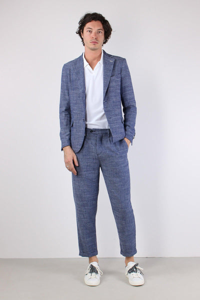 Giacca Misto Lino Blu
