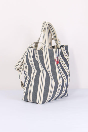Essential Bag Canvas Blu/beige - 2