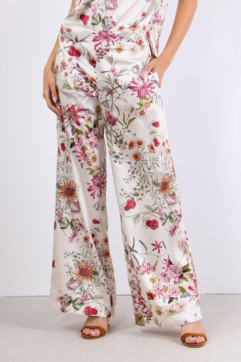 Pantalone Palazzo Fantasia Fio Panna - 2