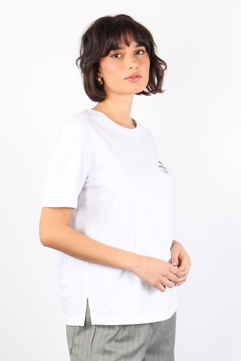 T-shirt Ricamo Segni Particol Bianco - 4