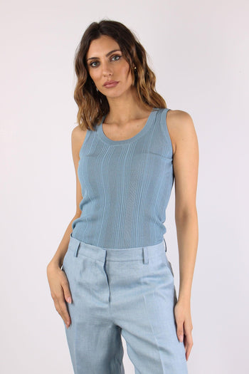 Cose Top Smanicato Azzurro - 2
