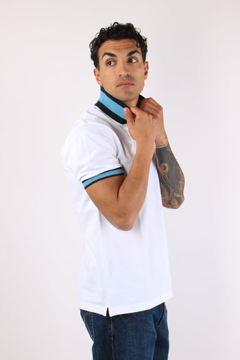 Polo Collo Bicolor Bianco - 6