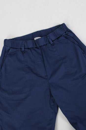 Chino Elastico Rasatello Blu - 7