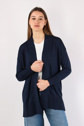 Cardigan Aperto Lunghezza Medi Blu - 2