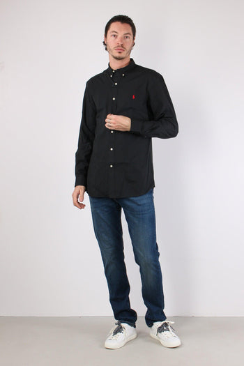 Camicia Slim Botton Down Polo Black - 2