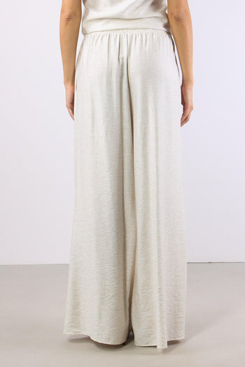 Pantalone Palazzo Misto Lino Naturale - 4