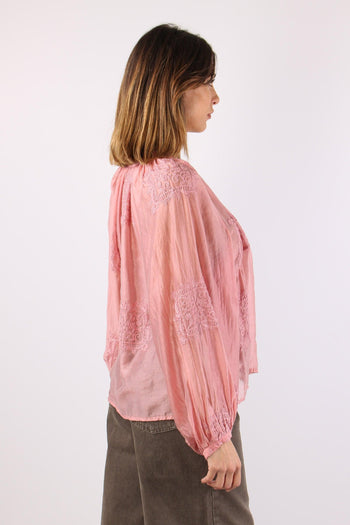 Blusa Ricami Nappine Rosa - 7